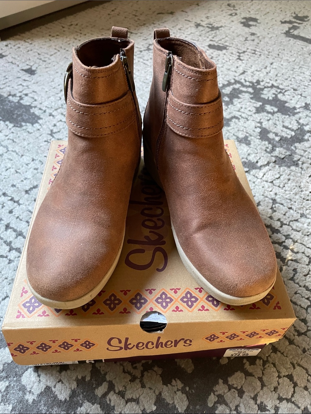 Skechers Zip Wedge Boots